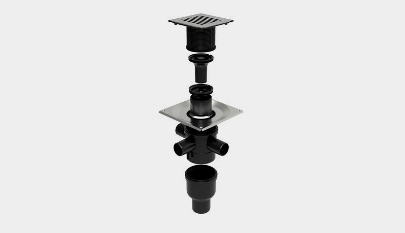 80240075_155100846sampak4 Kvadrat Column 15x15, Ø75/110 lodret , sampak 4