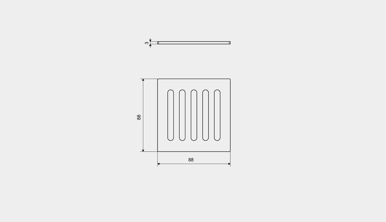ill_83020100 Kvadrat ClassicLine rist 10x10, Column